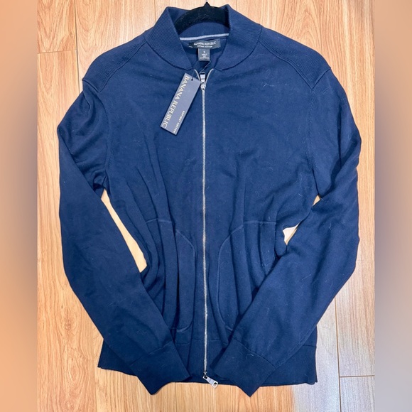 Banana Republic Midnight Blue Zip Cardigan - Picture 1 of 6